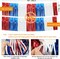 5 Pack 10 Feet Parade Floats Foil Fringe Garland Metallic Tinsel Streamers Banner for Wedding Birthday Party 4th of July Memorial Patriotic Day Decoration (Royal Blue Red White)